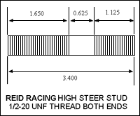 High Steer ARP Studs and Nuts 5 PACK KIT
