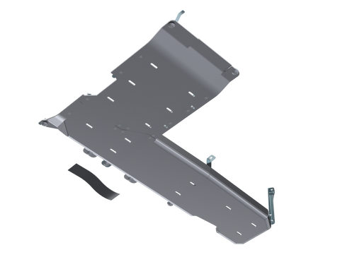 JLU T-CASE/FUEL SKID Kit ONLY - 4 door 3.6L, 2.0L, 392 HEMI - ALUMINUM 2018+