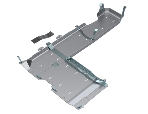 JLU T-CASE/FUEL SKID Kit ONLY - 4 door 3.6L, 2.0L, 392 HEMI - ALUMINUM 2018+