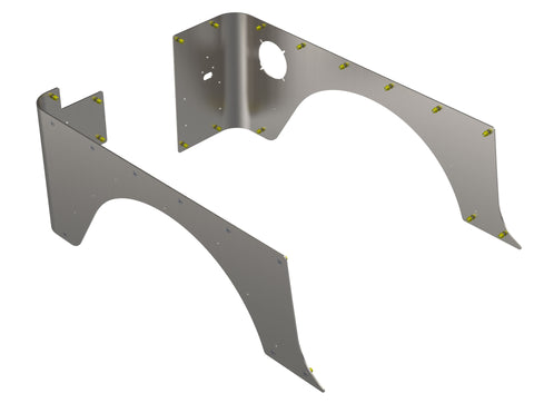 TJ Standard Rear Corner Armor Aluminum