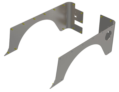 TJ Standard Rear Corner Armor Aluminum