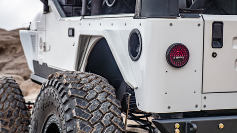 TJ Standard Rear Corner Armor Aluminum