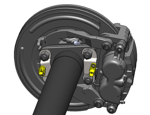 Dual Bracket set-up (Use with Front Axle that does not have Sensors)