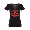 Artec Women's V-neck Made in America Shirt - Black-Red