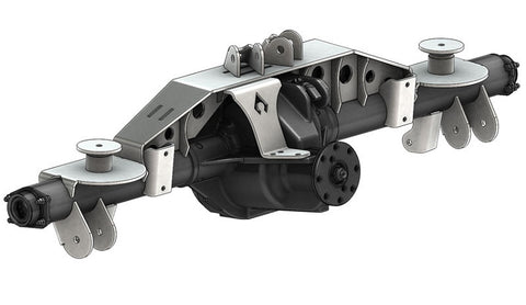 Shown with OEM position LCA Brackets and Shock Mounts